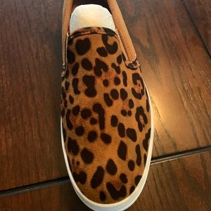 Cheetah slip ons. Size 9. Never worn
